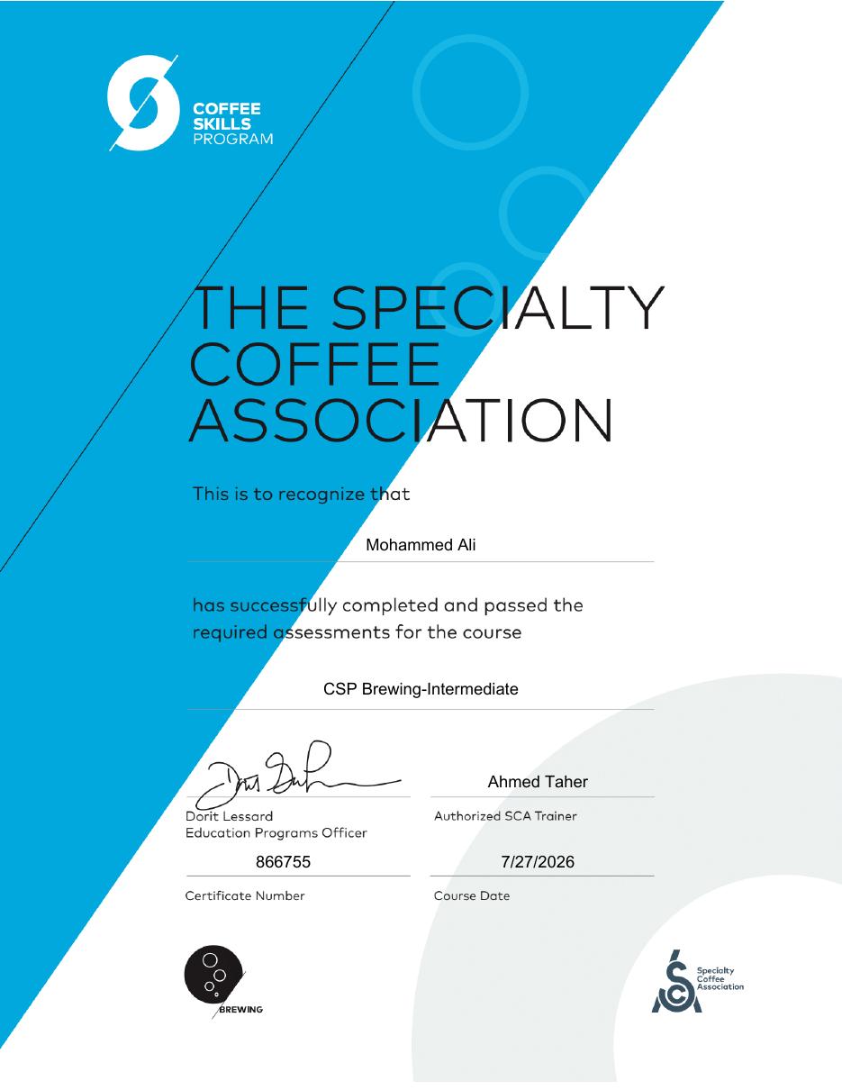 SCA Certificates 10