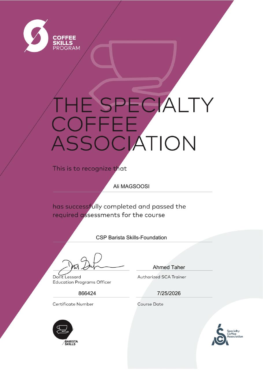 SCA Certificates 31