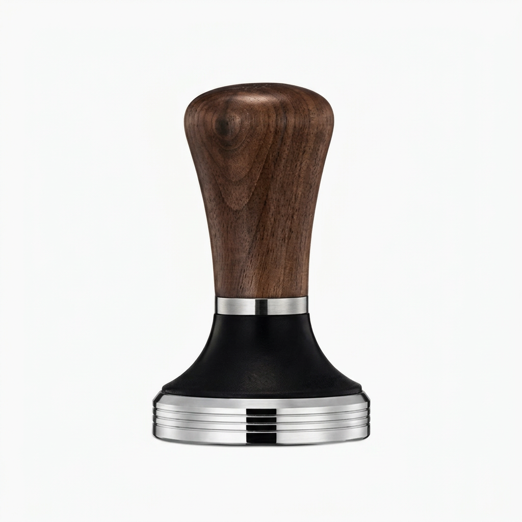 Barista Tools Walnut Wood Knob Tamper Size 58 Flat Base