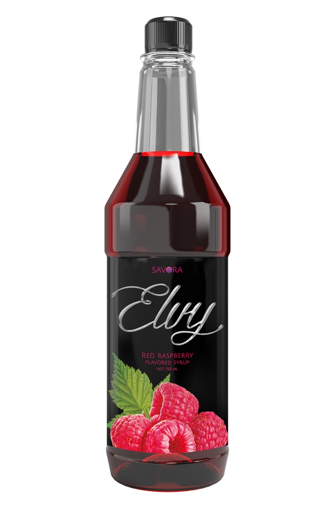 ELVY Syrup 750ml Red Raspberry Flavored 
