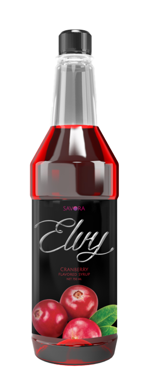 ELVY Syrup 750ml Cranberry Flavored
