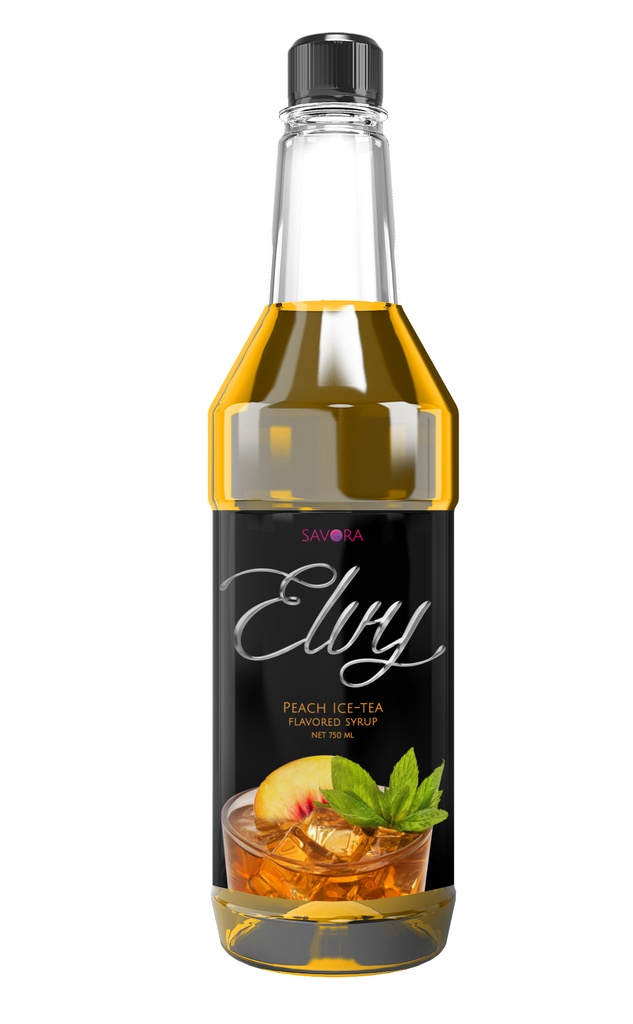 ELVY Syrup 750ml  Peach Ice Tea Flavored